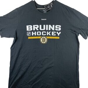 Reebok Boston Bruins NHL Hockey T Shirt Men's 4XLT Black Center Ice